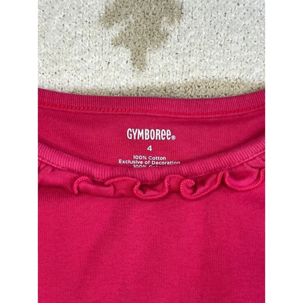 Gymboree Glam Girl Pink Graphic T-Shirt Girls Size 4 Y2K